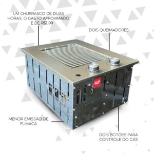 Churrasqueira de embutir a gás